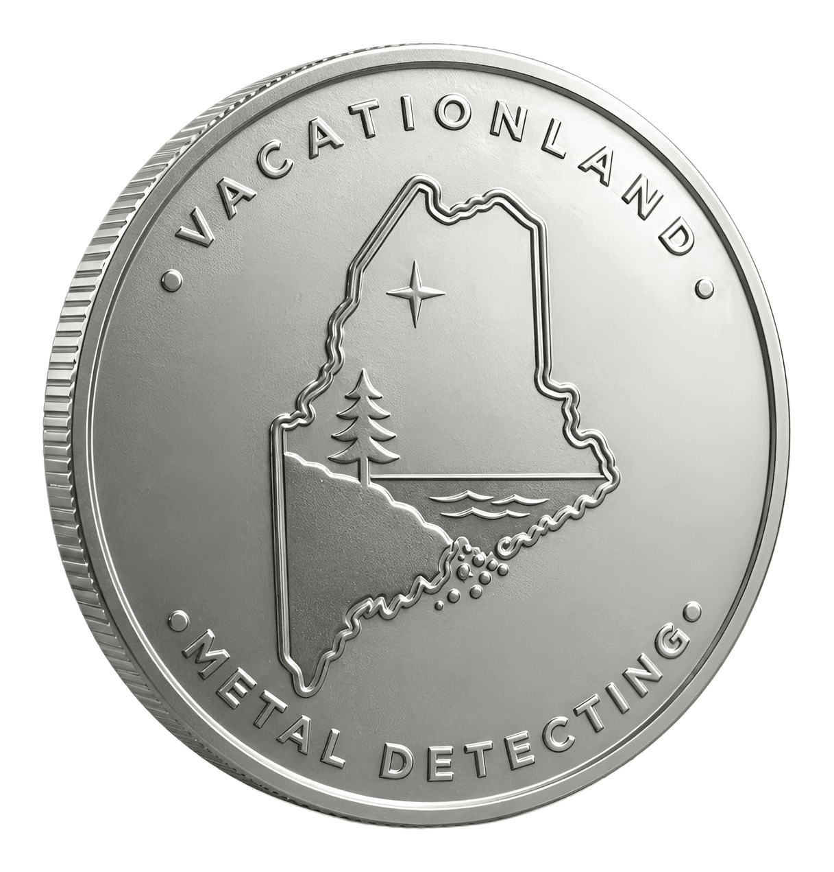 Vacationland Metal Detecting coin badge